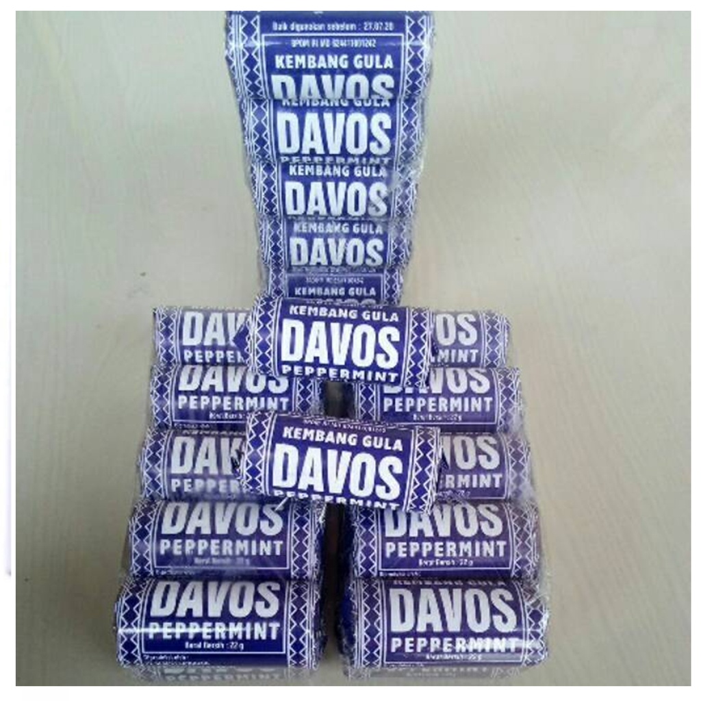 

Permen Davos Peppermint 1 Pack Isi 10 Roll Permen Jadoel Kembang Gula Permen Snack Jajanan Jadul