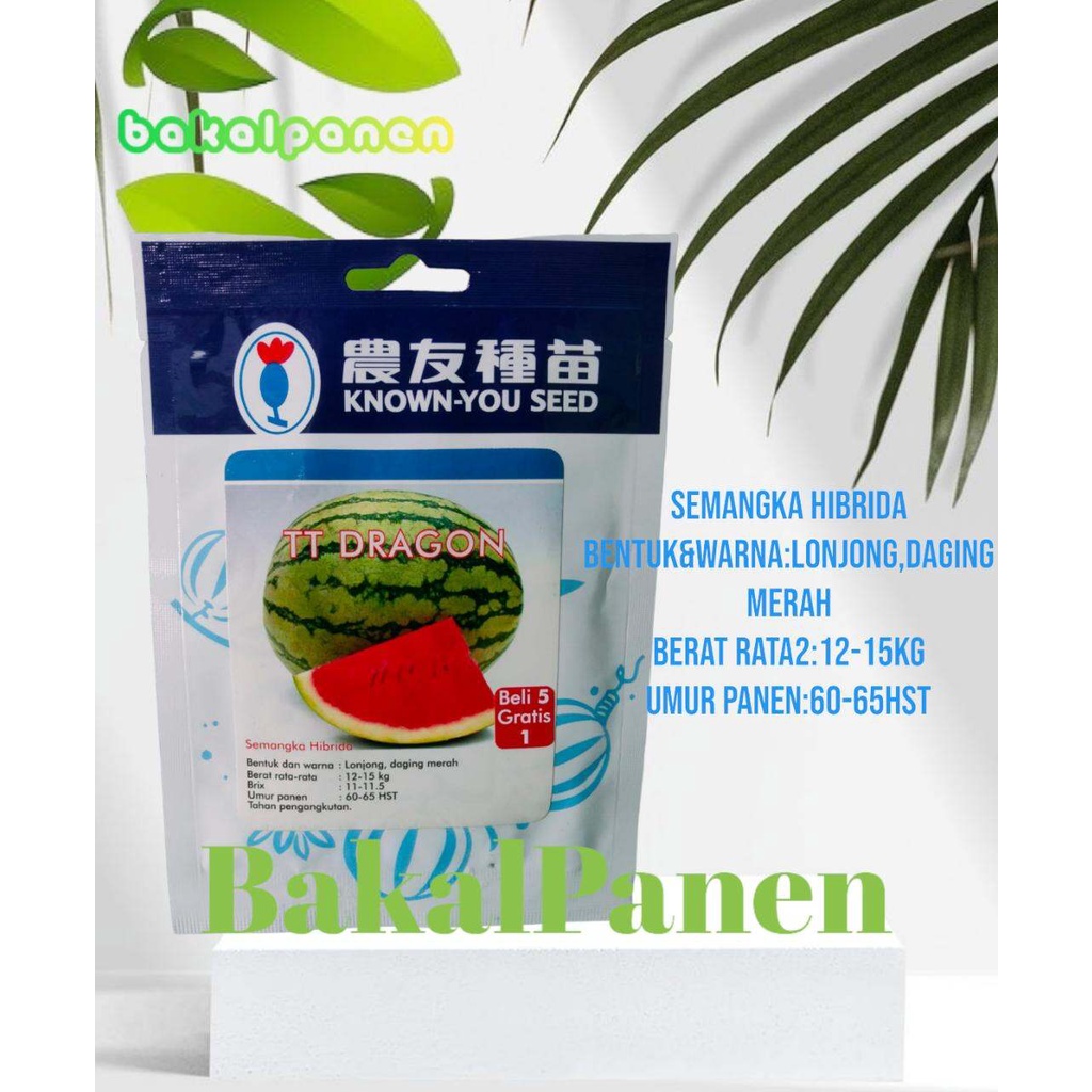 Benih bibit semangka Known You Seed TT DRAGON isi 400 biji +-20gram beli 5 free 1. beli 10 free 2