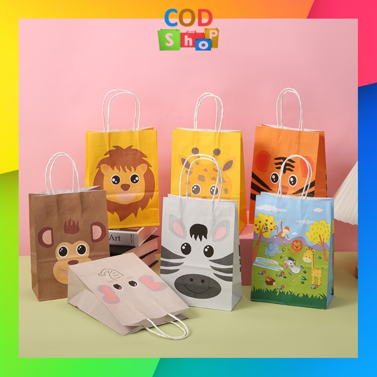 

COD - 6049 Paper Bag Ulang Tahun / Goodie Bag Ulang Tahun / Goodie Bag Tema Animal / Paper Bag Hadiah / Paper Bag Motif Animal