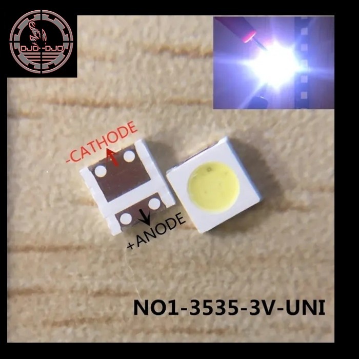 10pcs 3535 3V SMD LED Cool White TV Backlight 3 Volt 1W LCD Universal