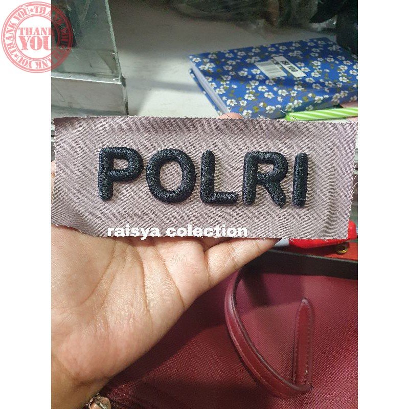 Bordir bet bordir timbul polri / bet dada polri timbul / bordir dada polri Bordir Nama Dada