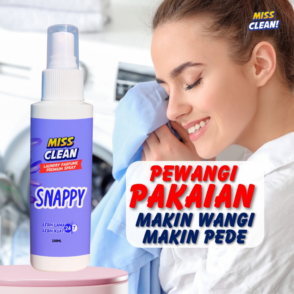 Pengharum parfume pewangi laundry setrika pakaian lemari tahan lama Miss Clean