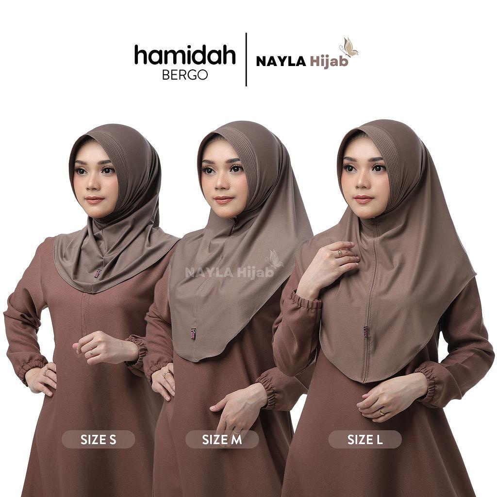 kerudung instan / Kerudung Bergo Hamidah || Jilbab bergo Jersey || bergo pet  Jilbab instan Jersey P