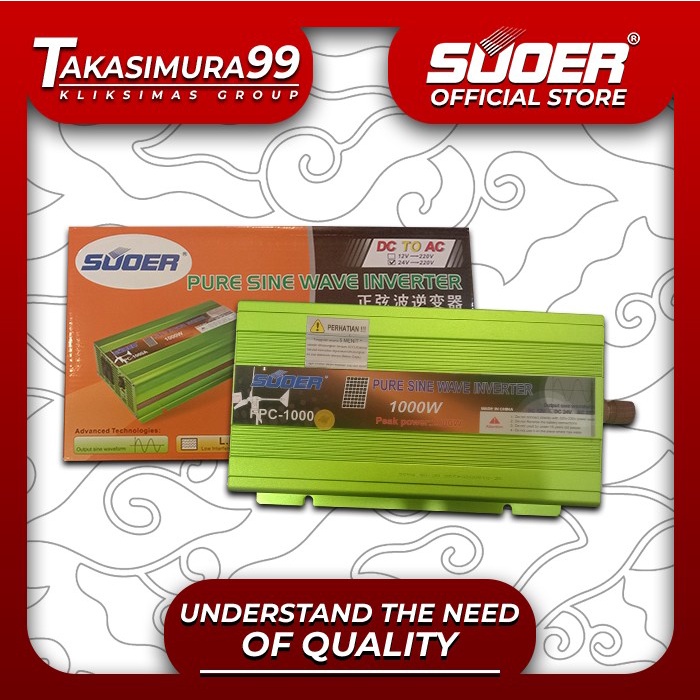 Inverter Pure Sine Wave / Sinus murni 24 Volt 1000 Watt FPC 1000 Suoer