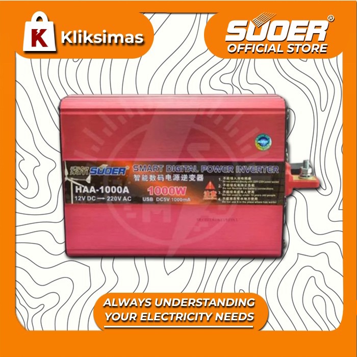 SUOER INVERTER HAA 2000 WATT MODIFIED SINE WAVE