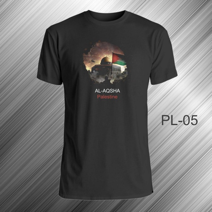 Kaos Bela Palestine Al Aqsha Lengan Pendek PL05