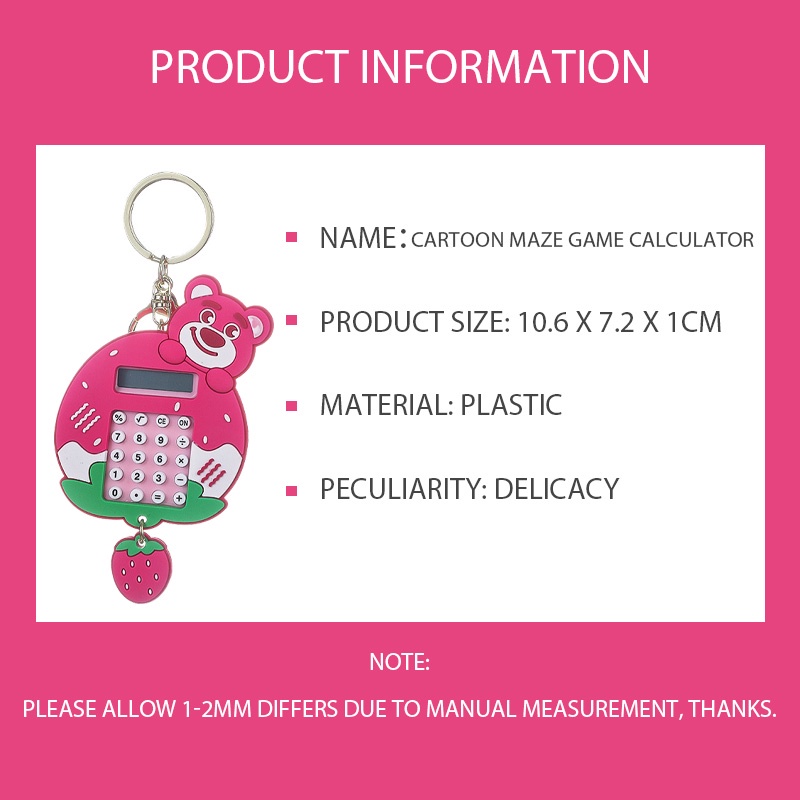 

Keychain Game Liontin Kotak Kalkulator Kalkulator Kacan Luar Biasa Dekorasi Kotak Gantung Gantung Balbag-LOY