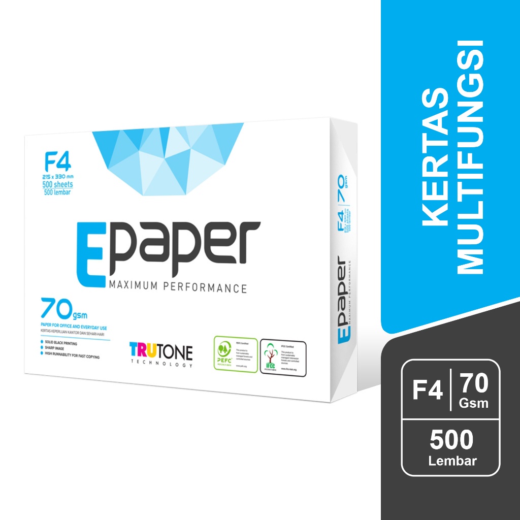 

[BMS Bekasi] E Paper Kertas Print / Fotocopy HVS 70 GSM F4 per RIM - ERA PC 70 F4G
