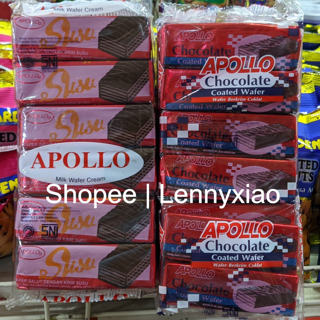 

Wafer Salut Apollo Biskuit Milk Cream Susu Krim 12 Pcs