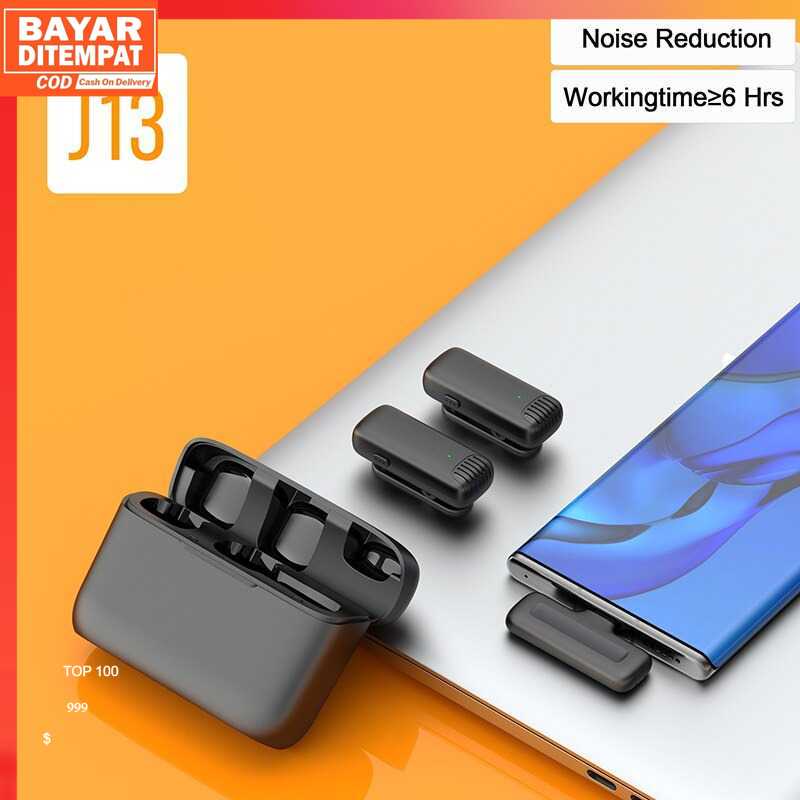 ( 100 ORI ) SENXIN Wireless Lavalier Lapel Microphone Podcast Live Lightning - J13