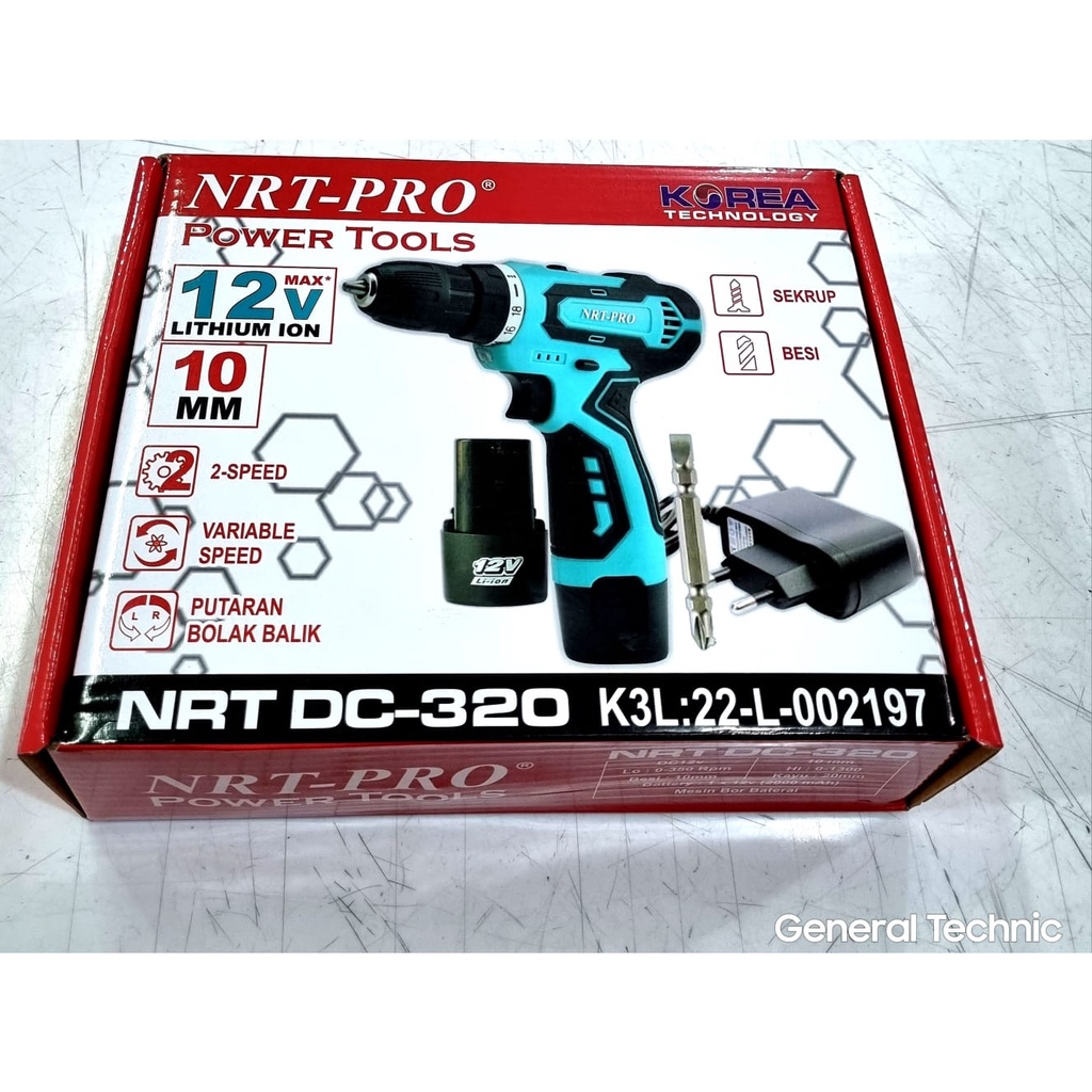 OS93 Bor Cas NRT-Pro Cordless Drill NRT-PRO DC320 12V 10MM DC 320 NRT - Pro
