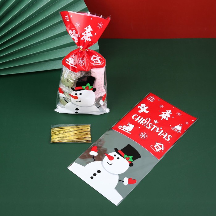 

Goodie Bag isi 50 Kantong Permen Natal Christmas Kantong Kue Cookie - MOTIF MIX 2