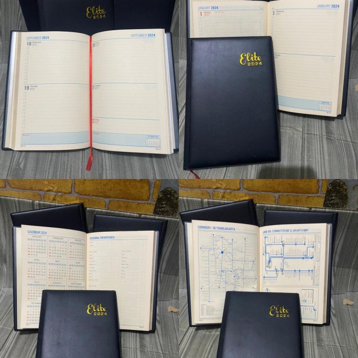 

MURAH- Buku Agenda Elite Diary TH 2024 - Premium Planner Organizer Bulanan - elite2024- 1.2.23