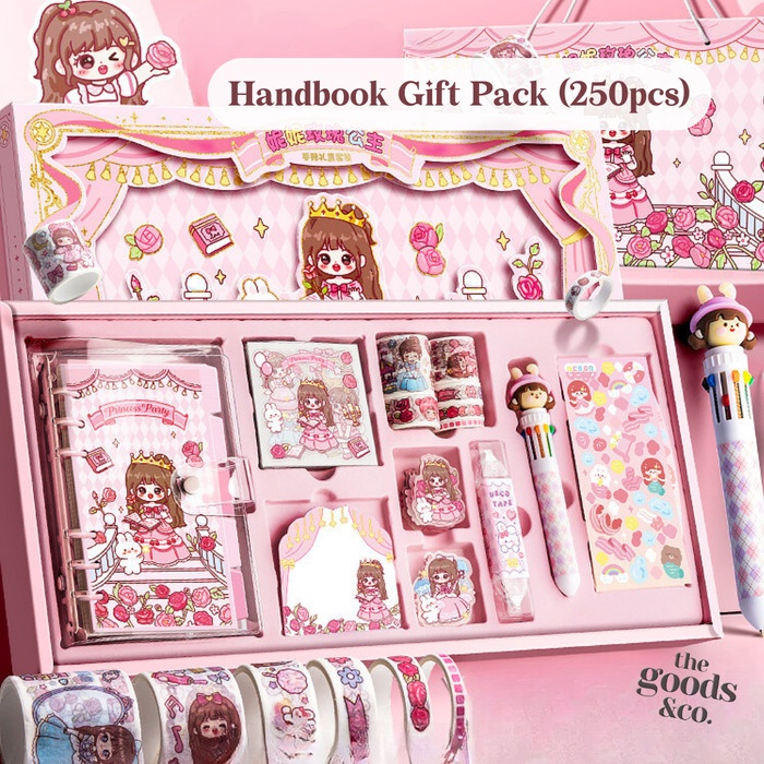 

MURAH- Handbook Gift Pack 250pcs Gift Set Diary Book Set Korea Style Stickers - PURPLE SET- 1.2.23