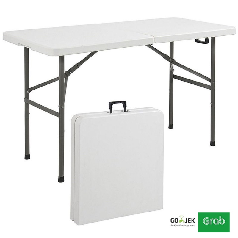 Meja 122cm/ Meja Lipat Jualan Murah Makanan Portable Es Payung/ Meja Besar Panjang Untuk Jualan Mura