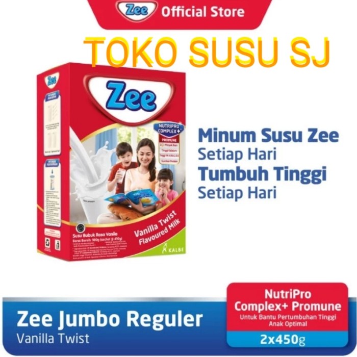 

[Big Sale] Zee Reguler Vanila 2x450 gr / Kid zee reg 900 gr Vanila