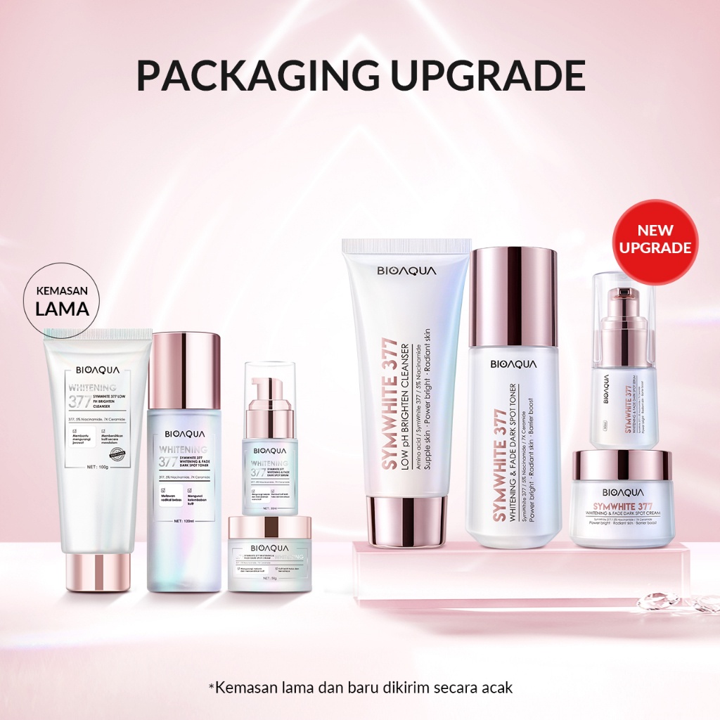 New Product BIOAQUA SymWhite 377 Whitening & Fade Dark Spot Paket Skincare Flek Hitam Paket Bioaqua