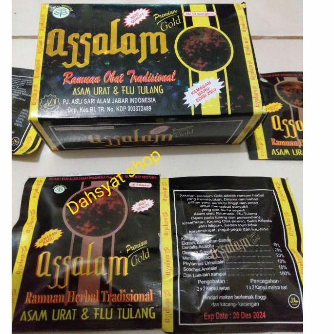 COD Assalam gold asam urat flu tulang isi 12 sachet  / OBAT KOLESTEROL DAN ASAM URAT / KAPSUL ASSALA
