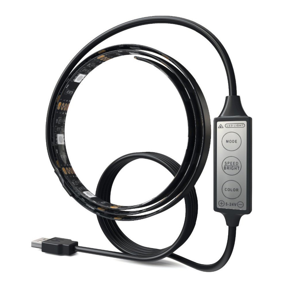 Waterproof RGB LED Strip 5050 90cm with 5V USB Lights Controller