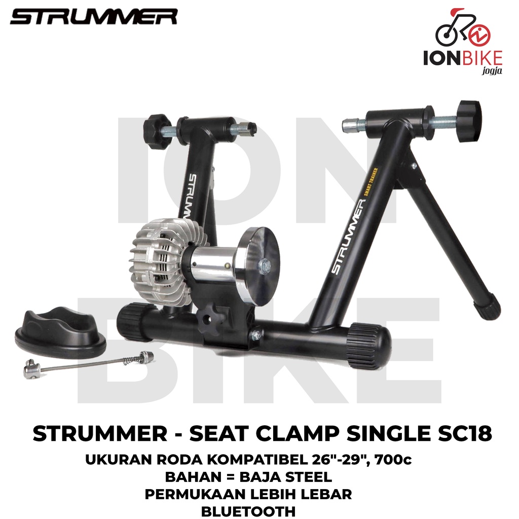 Smart Trainer Strummer BT10 Fluid Power Bluetooth ZWIFT Alat Bersepeda Dirumah Resistance Penahan Mu