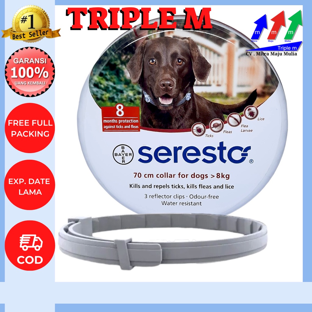 SERESTO DOG - Kalung Anti Kutu Anjing Proteksi TRIPLE M