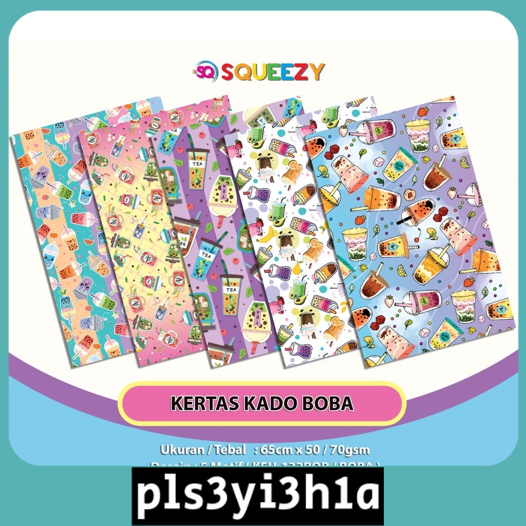 

KERTAS KADO SAMPUL HADIAH PACKING BUNGKUS KADO GIFT KARAKTER BOBA