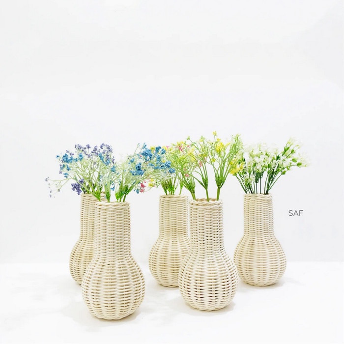 Vas bunga rotan - Dekorasi meja bunga artificial SAF - Vas Only