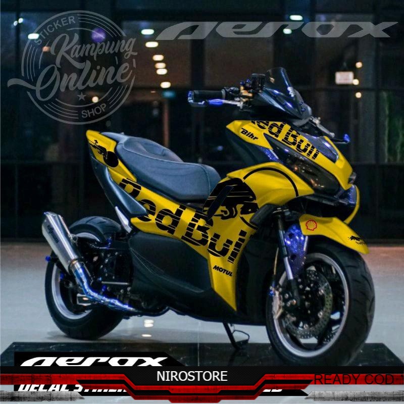 striping aerox new connected decal aerox full body sticker aerox 155 new full body