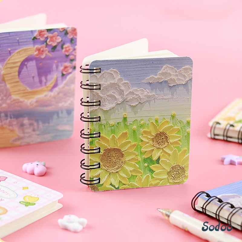 Lucu kartun koil notebook mini portabel notebook berkat bahasa notebook - SO