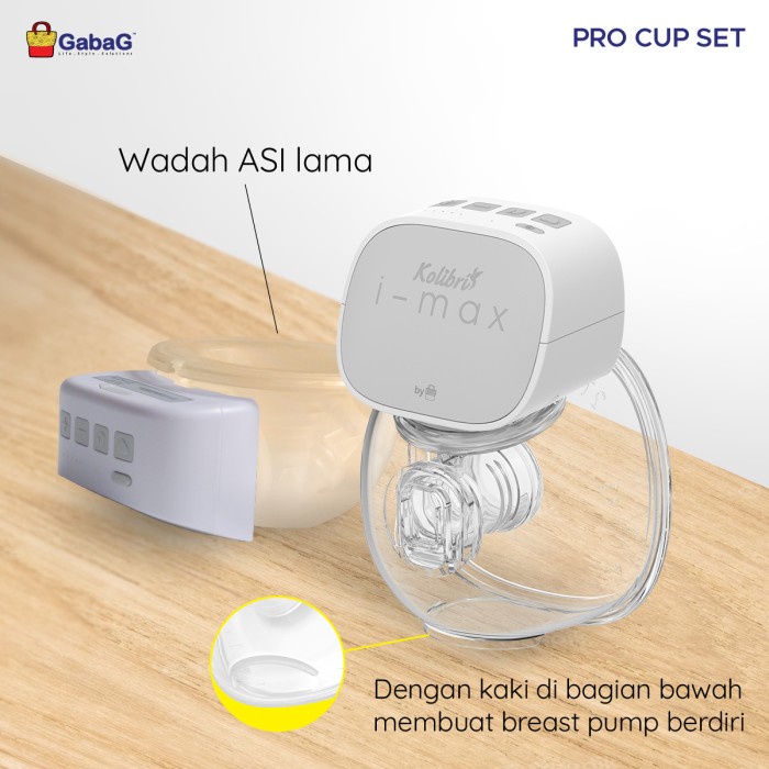 promo ✨ -Gabag - Handsfree Breastpump - Kolibri IMAX - IMAX PRO CUP