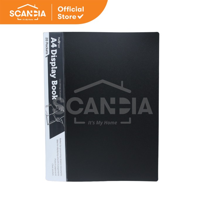 

SCANDIA Map Dokumen Display Folder A4 20-Pockets Black (SF0033)