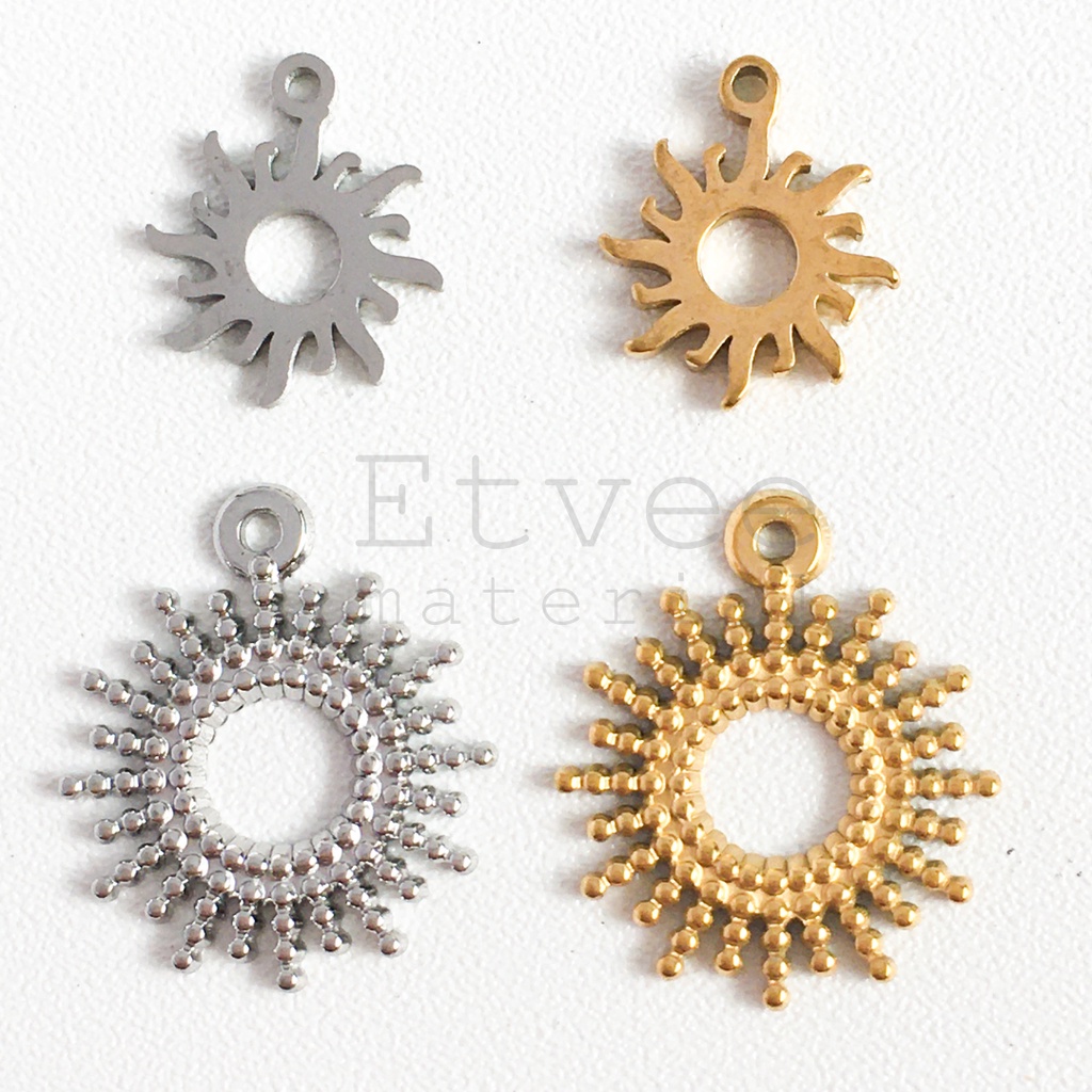 L91 bandul pendant liontin kalung gelang matahari sun stainless steel titanium