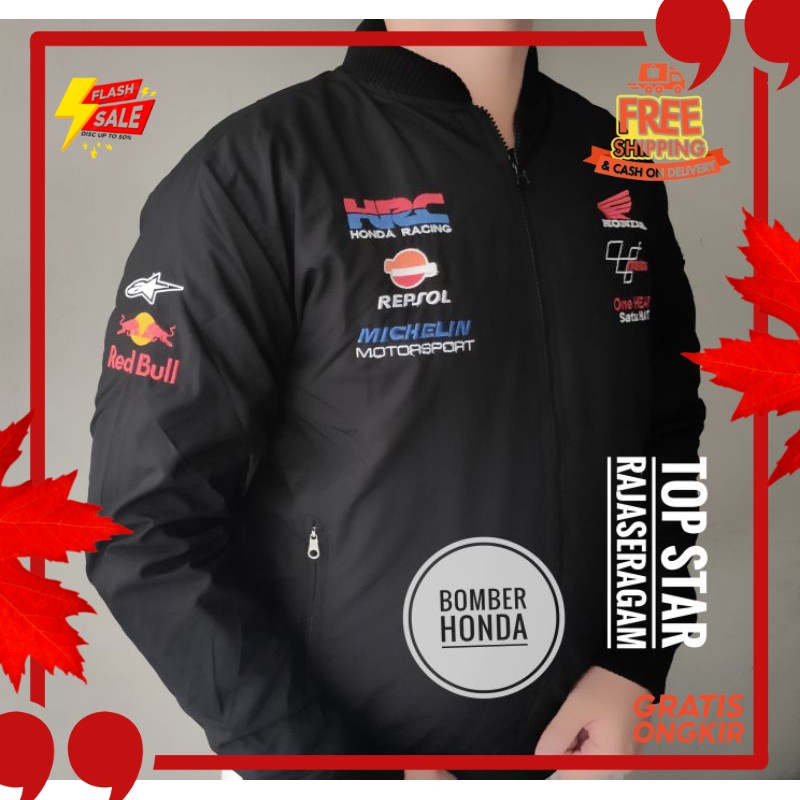 OUTFIT JKT48 TERBARU NEW ERA //Baju Jaket Motor Bomber YAMAHA HONDA Seragam Parasut Komunitas Bordir