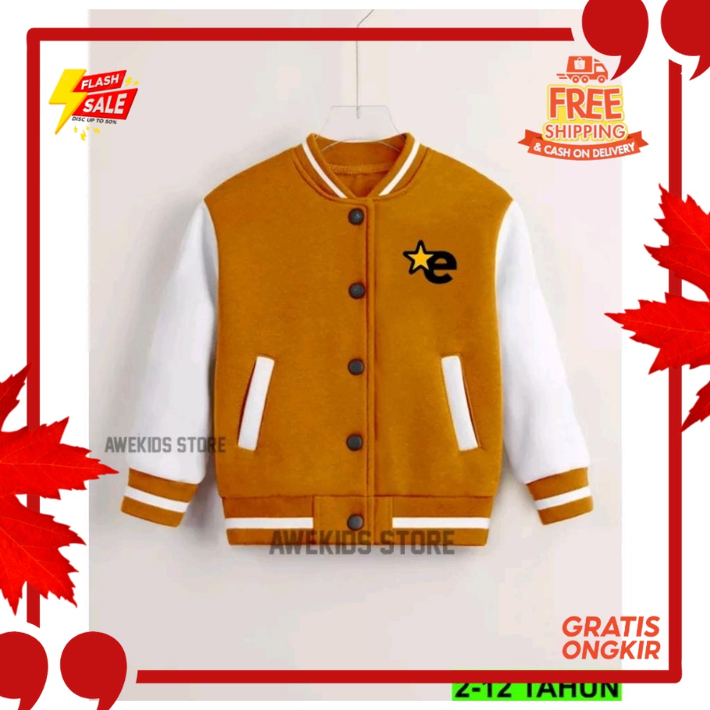OUTFIT JKT48 TERBARU NEW ERA //JAKET BASEBALL ANAK UMUR 2 - 12 TAHUN JACKET ANAK LAKI LAKI PEREMPUAN