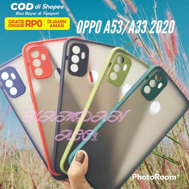 selikon/case casing oppo a53/a33 2020 pelindung belakang hp +camera/aero Case aero