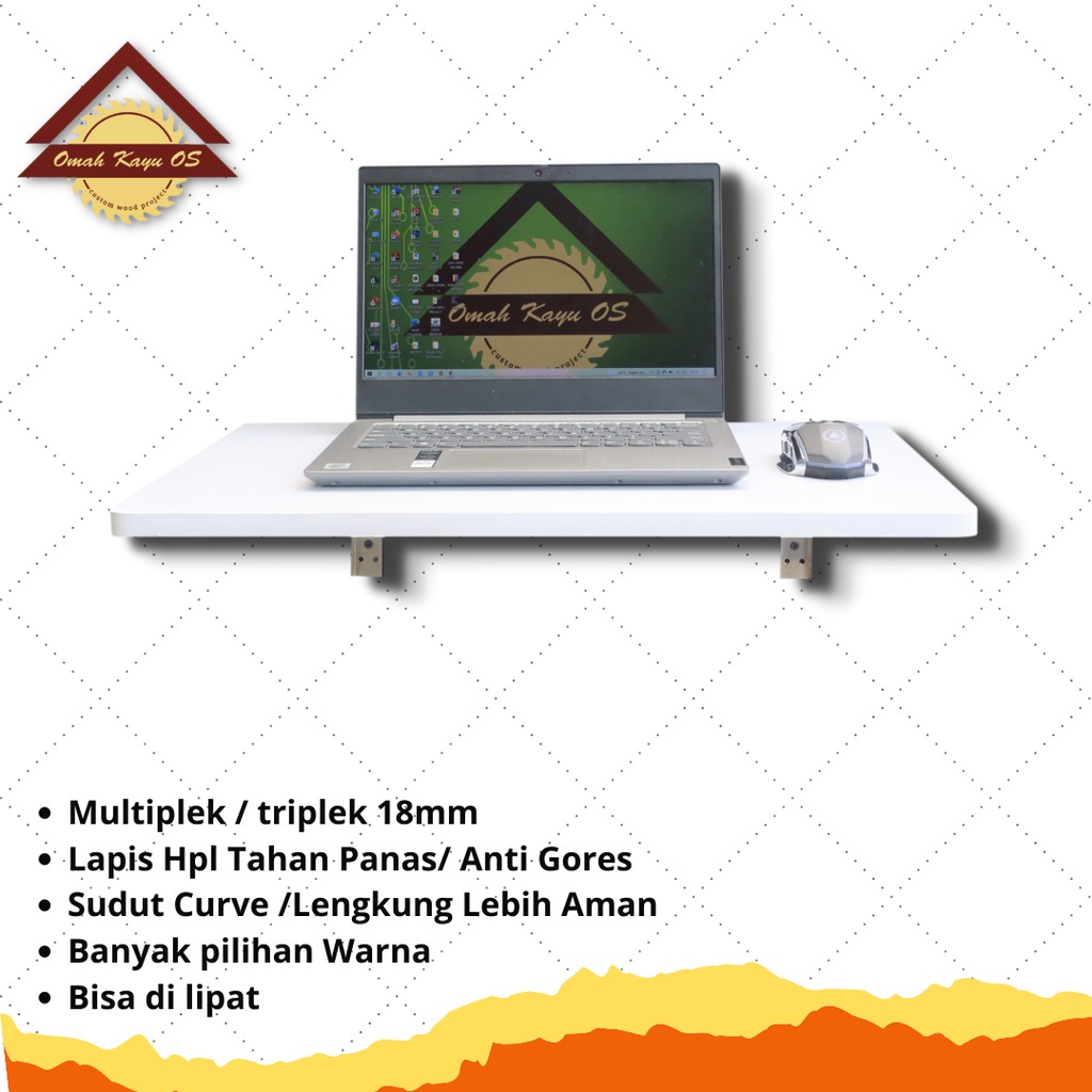 Meja Lipat Dinding/Rak Dinding/Meja Tulis/Meja Belajar/Meja Laptop/ Meja Kerja/Meja Serbaguna/Murah 