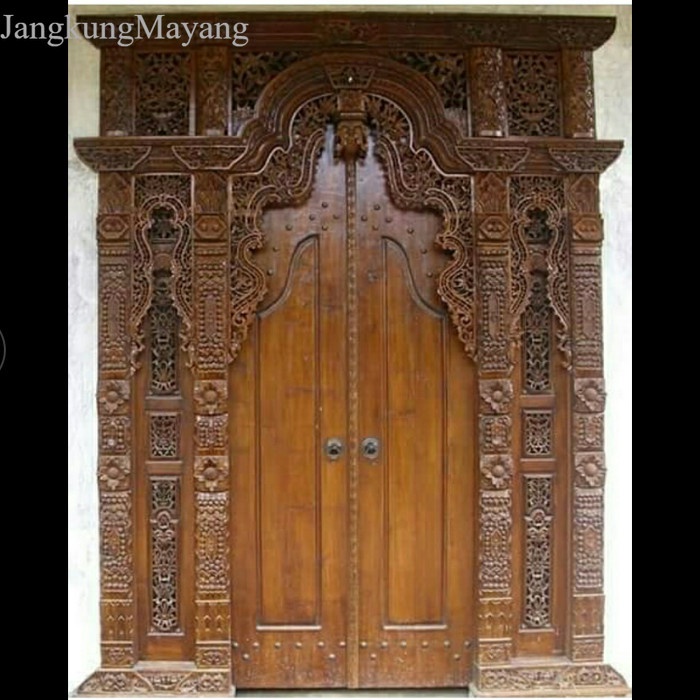 Promo set pintu 2,5 meter gebyok ukir kayu jat6i solid murah murah