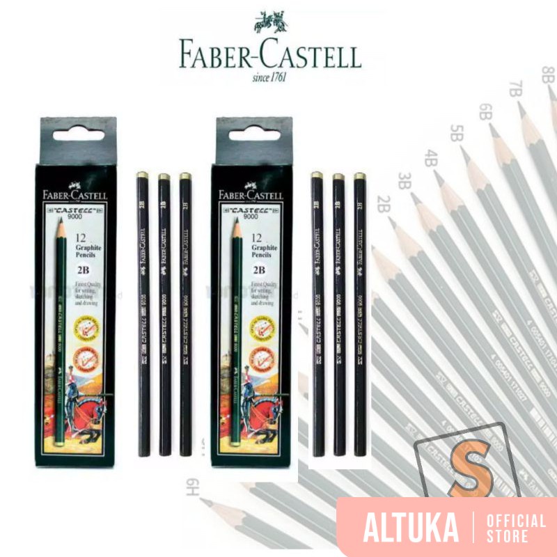 

Pensil Pencil 2B Faber castell / HB / 3B / H / 4B / 5B / 2H / 3H / 4H / 5H / 6H (1pcs)