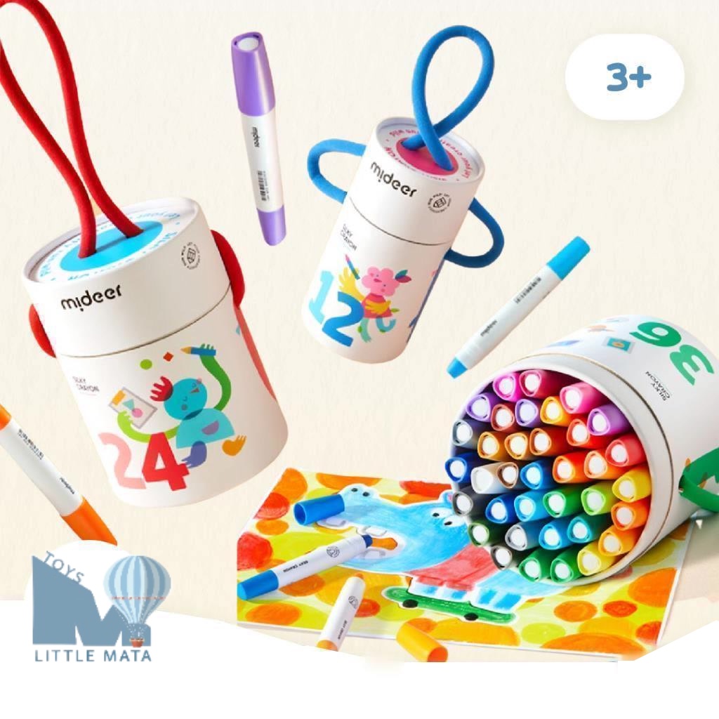 

Mideer - Silky Crayon Quick Dry Crayon Krayon Pastel Menggambar Mewarnai Prakarya Anak