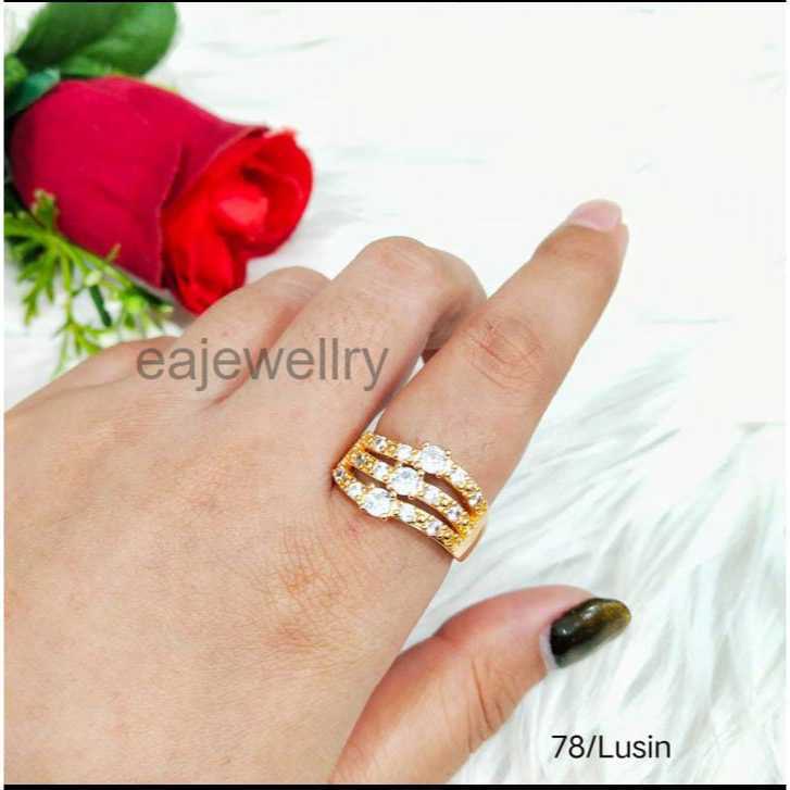 Cincin Emas Asli 24 Karat New 87 Realpict Anti Luntur XUPING