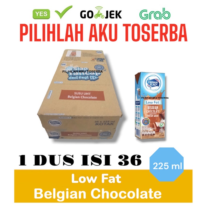 

Susu Frisian Flag LOW FAT BELGIAN CHOCO 225 ml - (HARGA 1 DUS ISI 36)