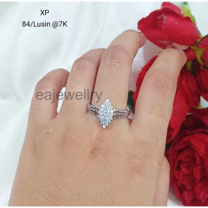 Cincin Silver Titanium New 2024 Berlapis Emas 24 Karat Asli