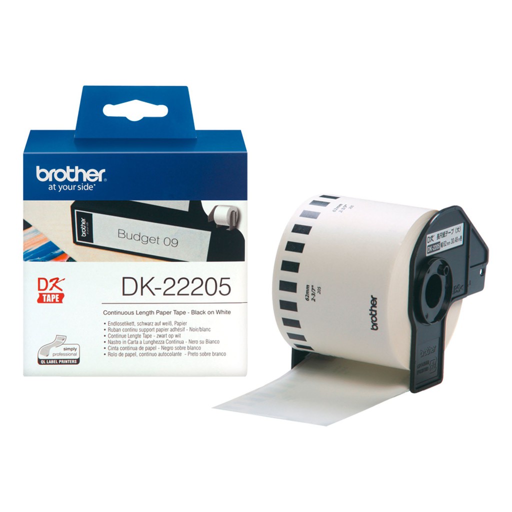 

Label Tape Brothr DK-22205 Continuous Length Paper Tape DK22205 22205 Kertas Label