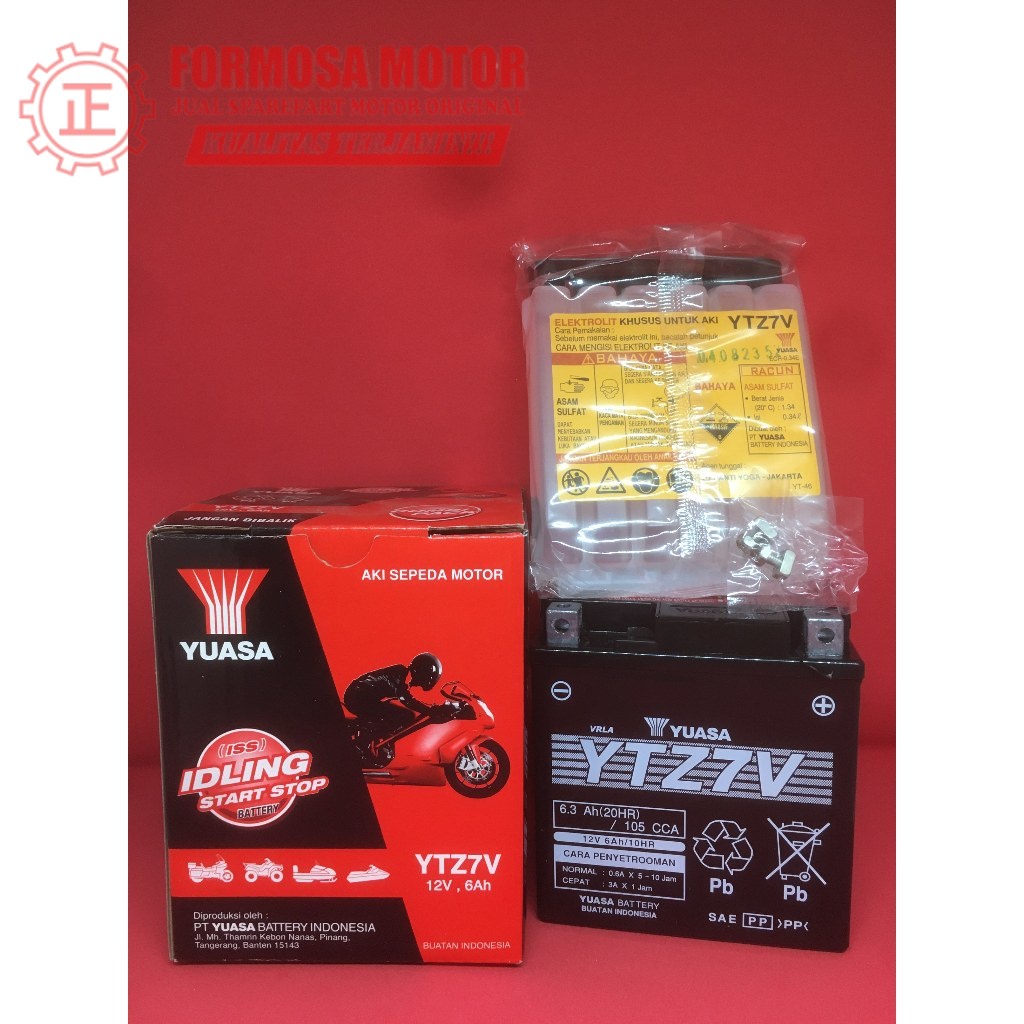 AKI YUASA YTZ7V ASLI ORIGINAL YAMAHA AEROX LEXI NMAX tahun 2015-2019