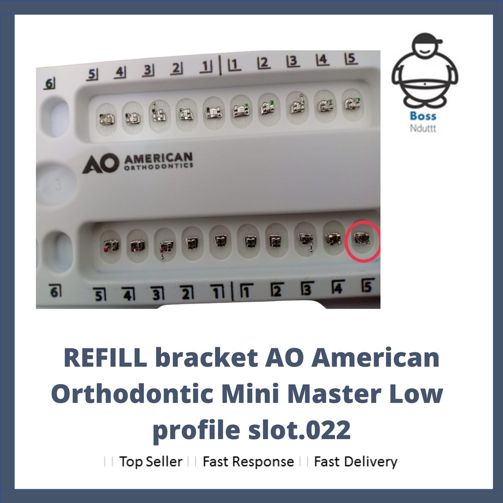 REFILL  Bracket  AO American Orthododntic Mini Master Low profile slot.022