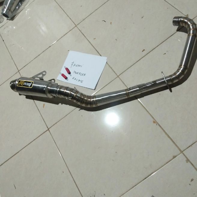 KNALPOT RCB ROB1 VIXION R15 SATRIA FU MX FULL CACING FULL STENLIS knalpot yamaha fazzio gear vario 1