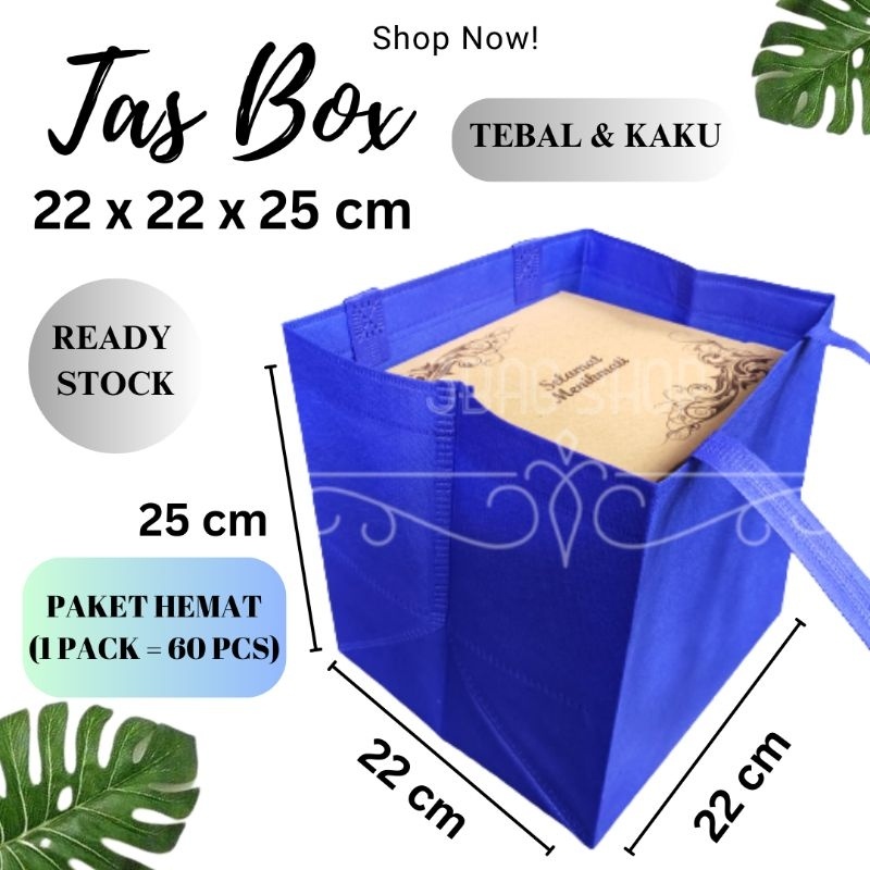 

COD (1 PACK = 60 PCS) Tas Hajatan 22x22 cm Tinggi 25 cm / Tas Nasi Kotak / Tas Spunbond / Goodie Bag / Tas Aqiqahan / Tas Berkatan / Tas Box Nasi