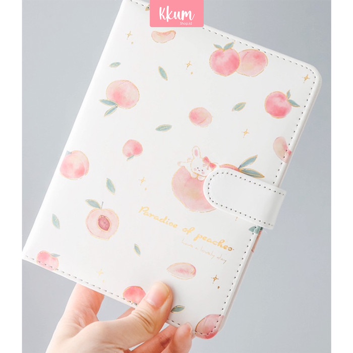 

Notebook Peach/Buku Tulis/ Peach Cover Notebook/Buku motif lucu jurnal - Peach Kotak, A6