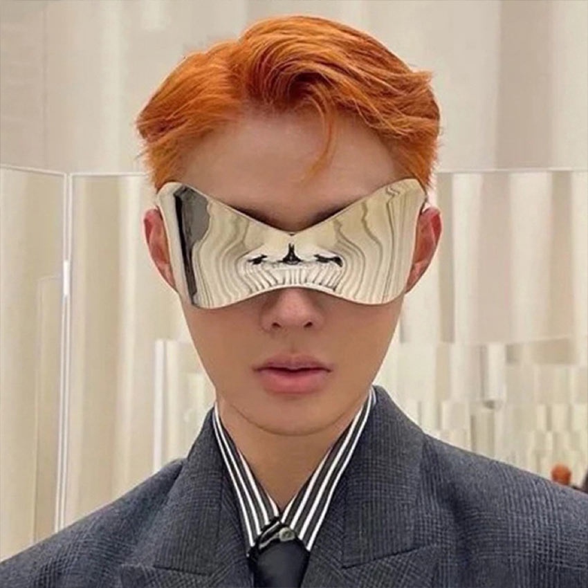 OP0 Sunglasses Fashion Wanita Dan Pria Gaya Y2k Kacamata Gangsta Locs Gaya Punk Hip Hop Korea Anti