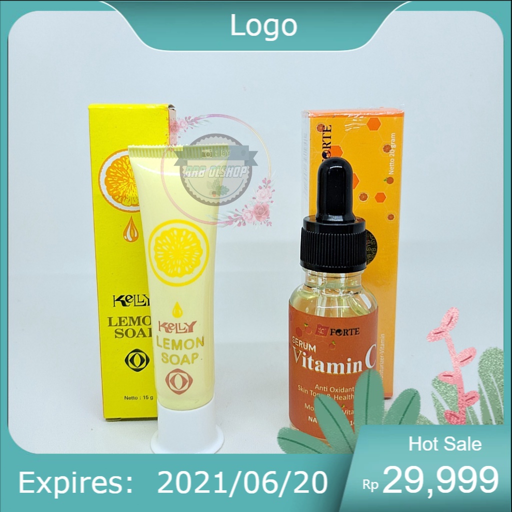 SLB _ Lemon Soap Kelly 15gr / Sabun Pembersih Wajah Dan Serum Forte Vitamin C